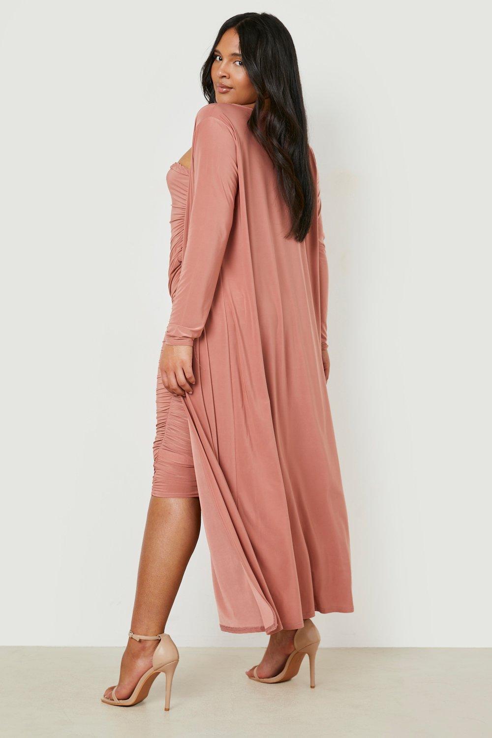 midi dress with matching duster